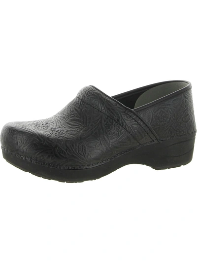 Dansko Professional Clog In Floral Tooled Black In Black Tooled