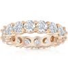 Pompeii3 4ct Diamond Eternity Wedding Ring Lab Grown Diamond 14k Rose Gold In Multi