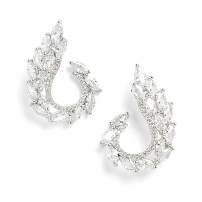 Sohi Oxidised Casual Earrings In Silver