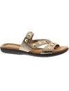 Array Lajolla Womens Leather Metallic Thong Sandals In Gold