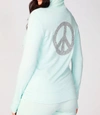FRENCH KYSS ZIP PEACE HOODIE IN MIST