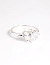 Lovisa Silver Plated Cubic Zirconia Heart Ring In Silver