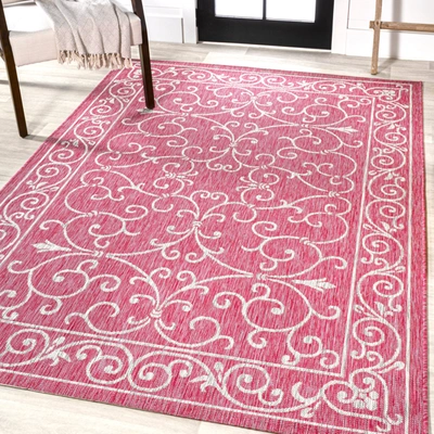 Jonathan Y Charleston Vintage Filigree Textured Weave Indoor/outdoor Area Rug