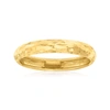 Ross-simons Italian 14kt Yellow Gold Diamond-cut Ring In Gold