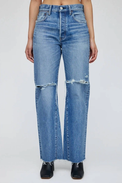 Moussy Clifton Remake Flare Jean In Blue