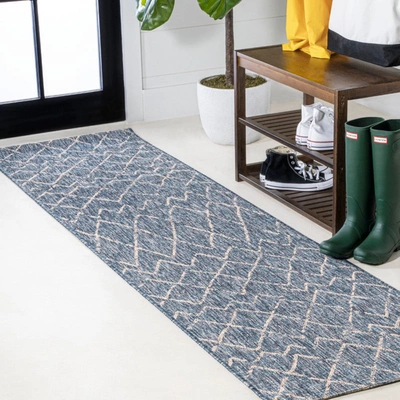 Jonathan Y Madaba Moroccan Trellis Indoor/outdoor Area Rug In Blue