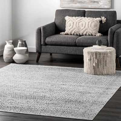 Nuloom Hart Machine Washable Abstract Tribal Area Rug In Grey