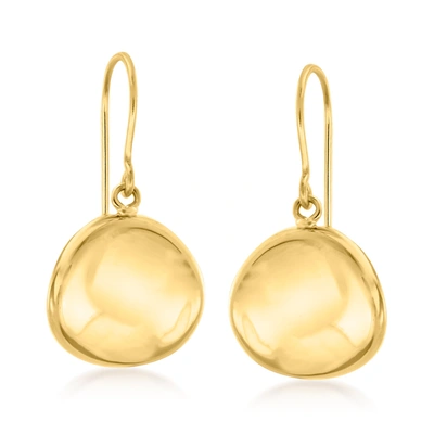 Ross-simons 14kt Yellow Gold Disc Drop Earrings