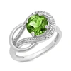 Max + Stone 10k White Gold Garnet And Diamond Accent Ring Size 6 In Green