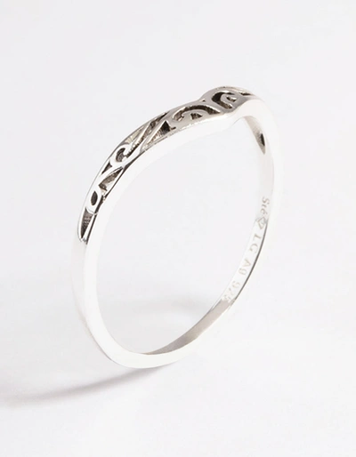 Lovisa Sterling Silver Swirl Detail Point Ring