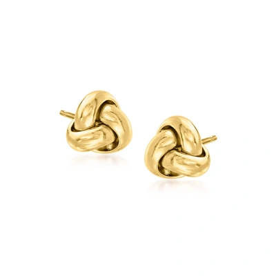 Rs Pure Ross-simons 14kt Yellow Gold Love Knot Stud Earrings