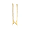 Ross-simons 14kt Yellow Gold Teardrop Threader Earrings In Gold