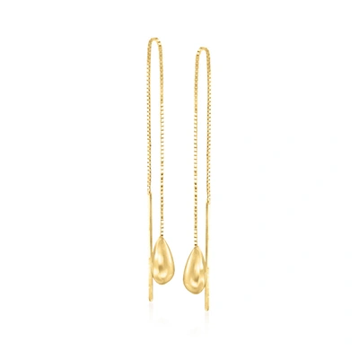 Ross-simons 14kt Yellow Gold Teardrop Threader Earrings