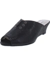 Proxy Aubine Womens Metallic Slip On Wedge Heels In Black
