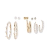 Sohi Designer Hoop Earrings In Silver