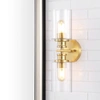Jonathan Y Jules Edison 16.5" Cylinder 2-light Iron/seeded Glass Farmhouse Contemporary Led Wall Sconce