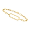 CANARIA FINE JEWELRY CANARIA 3.5MM 10KT YELLOW GOLD PAPER CLIP LINK BRACELET