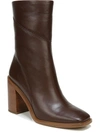 Franco Sarto Stevie Womens Zipper Square Toe Booties In Brown