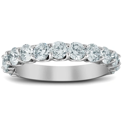 Pompeii3 1 3/8 Ct Diamond Wedding Ring U Prong Womens Anniversary Band 14k White Gold In Multi