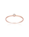 Ariana Rabbani Single Diamond Gold Ring In Gold
