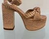 Casadei 1l145v1201c21262801 Formentera Platform Sandals In Dafne In Beige