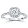 Pompeii3 Platinum 1 1/5ct Tdw Cushion Halo Round Diamond Engagement Ring In Multi