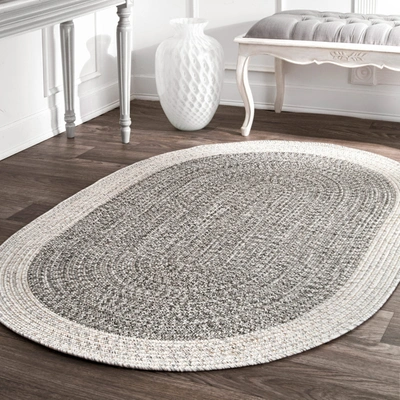 Nuloom Indoor/outdoor Braided Oralia Area Rug In Grey
