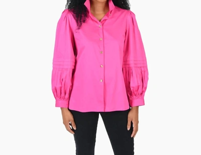 Emily Mccarthy Oxford Top In Fuchsia In Pink