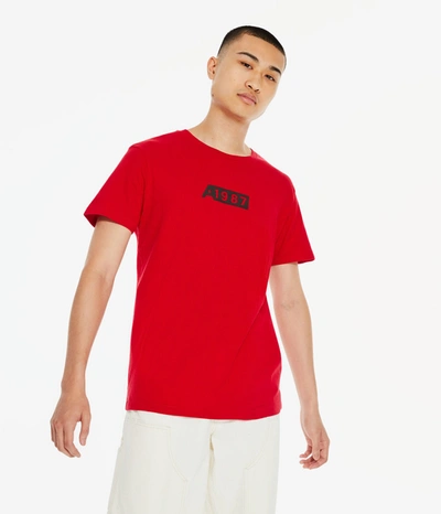 Aéropostale Men's A1987 Box Graphic Tee In Red