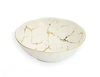 Classic Touch Decor White Porcelain Bowl With Gold Design -7"d X 2.25"h