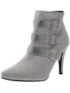 BEACON AVENUE WOMENS SUEDE EMBELLISHED ANKLE BOOTS