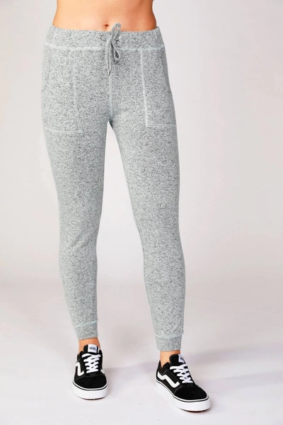 French Kyss Melange Joggers In Mist In Grey