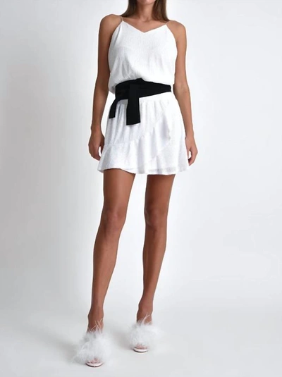 Muche & Muchette Charlie Sequins Ruffle Skirt In White