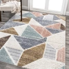 JONATHAN Y AILEEN GEOMETRIC SCANDI COLORBLOCK CARVED MULTI AREA RUG