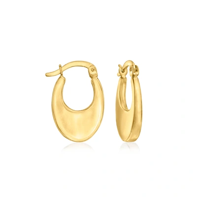 Rs Pure Ross-simons 14kt Yellow Gold Flat Hoop Earrings