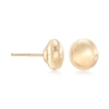 Ross-simons 8mm 14kt Yellow Gold Flattened Bead Stud Earrings In Gold