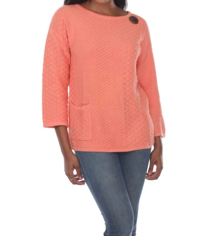 Pure Knits Good Vibes Pullover In Blush In Pink