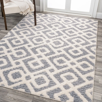 Jonathan Y Astrid Retro Trellis High-low Multi/cream Area Rug In Beige