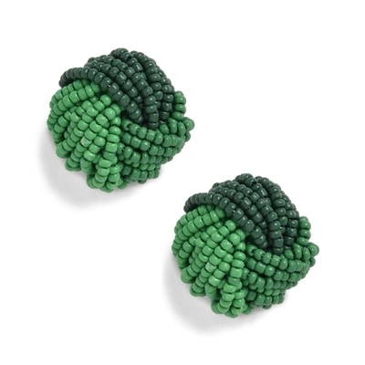 Sohi Stylish Bead Studs In Green