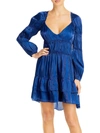 Cinq À Sept Nina Tiered Satin Midi Dress In Blue