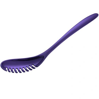 Gourmac 12-inch Melamine Pasta Server Spaghetti Fork & Strainer In Purple