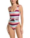 Tanya Taylor Daphne Striped One-piece Swimsuit In Multi