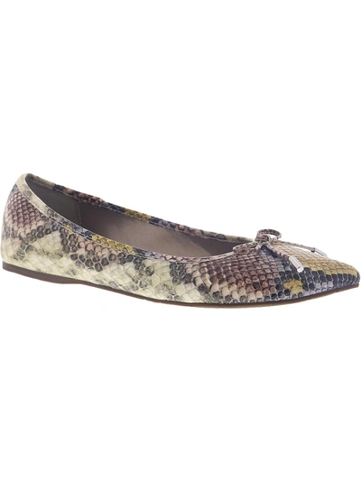 Array Zoey Womens Bow Pointed Toe Ballet Flats In Multi