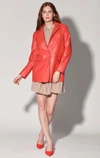 Walter Baker Kiki Leather Blazer In Pink