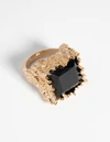 Lovisa Gold And Black Stone Ring In Multi