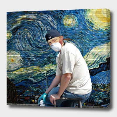 Curioos Van Gogh In Street Art In Blue