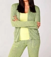 French Kyss Melange Zip Hoodie In Lime In Green
