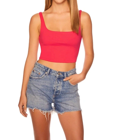Susana Monaco Cropped Camisole Top In Pink