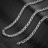 CRUCIBLE JEWELRY CRUCIBLE LOS ANGELES POLISHED STAINLESS STEEL 8MM FIGARO CHAIN - 18" TO 24" - 3 COLORS