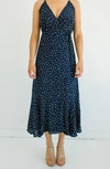 RESET BY JANE THAT'S A WRAP MAXI DRESS IN NAVY